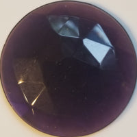 Gems 50mm Round Faceted Jewel Purple