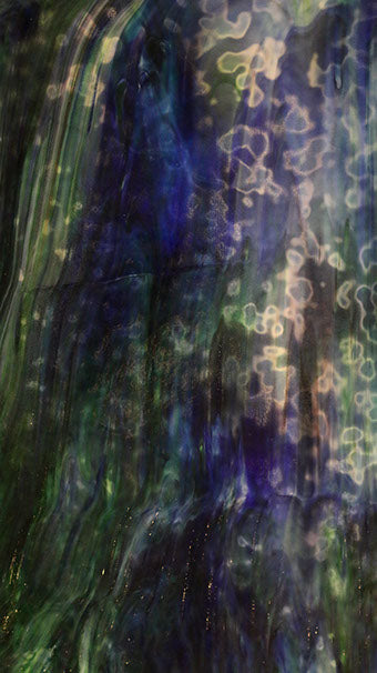 Youghiogheny Glass URO-U-00-485 Cobalt blue &amp; emerald green mottled SQFT Listing