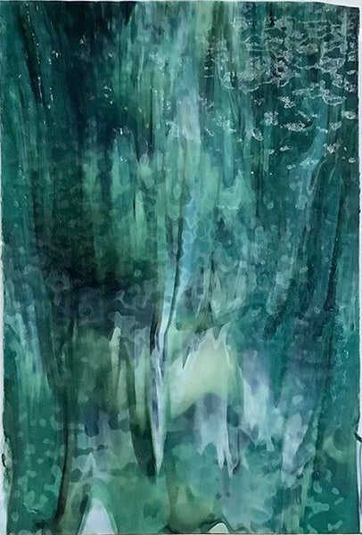 Youghiogheny Glass URO-U-00-756 12x12 Blue, forest green & dark green mottled sixth stock sheet