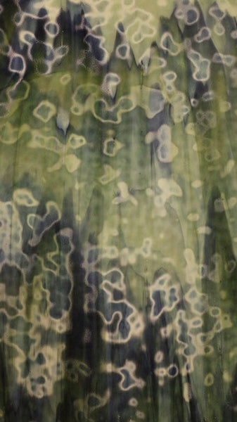 Youghiogheny Glass URO-U-00-79 12x12 Cerey green & forest green mottled sixth stock sheet
