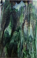 Youghiogheny Glass URO-U-65-14 12x12 Light & dark brown, green granite texture sixth stock sheet
