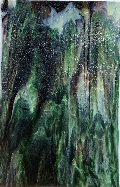 Youghiogheny Glass URO-U-65-14 12x12 Light & dark brown, green granite texture sixth stock sheet