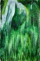 Youghiogheny Glass URO-U-65-74 12x12 Emerald green, spring green, & light greens granite texture sixth stock sheet