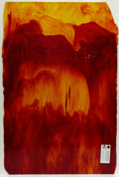 Youghiogheny Glass Y96-5990M 12x12 Tequila Sunset sixth stock sheet BIN A22