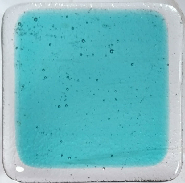 Youghiogheny Glass Y96-606 12x12 Turquoise sixth stock sheet BIN A17