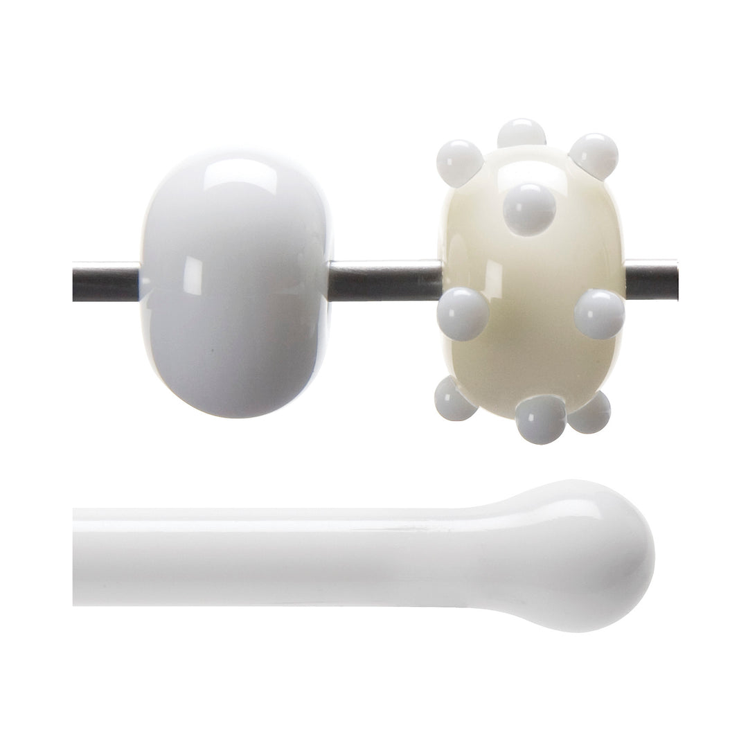 Bullseye Rods 000013 0576T Opaque White Bullseye Rods