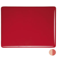 Bullseye Glass 0024-50F 17.5x20 Tomato Red Thin half stock sheet