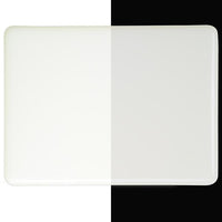 Bullseye Glass 0113-00F 17.5x20 White half stock sheet disc
