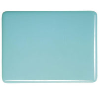 Bullseye Glass 0116-50F 10x17.5 Turquoise Blue quarter stock sheet