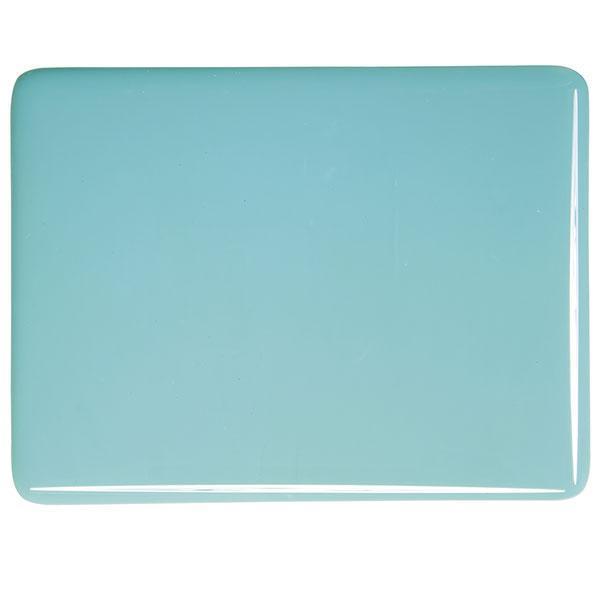 Bullseye Glass 0116-50F 17.5x20 Turquoise Blue half stock sheet