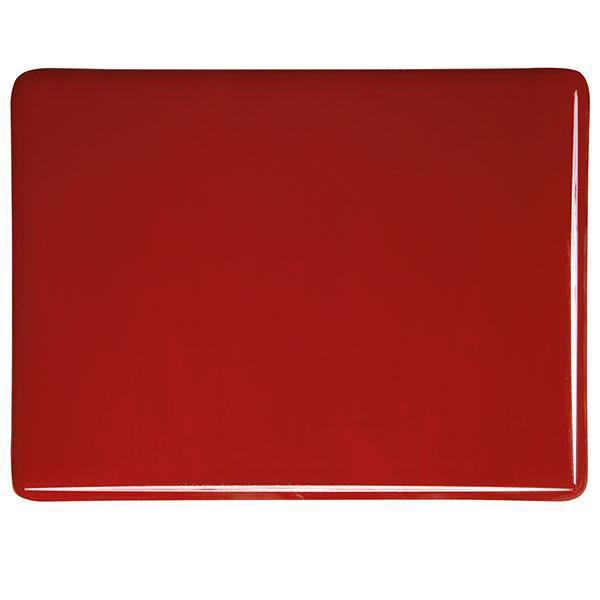 Bullseye Glass 0124-30F 10x17.5 Red quarter stock sheet