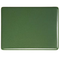 Bullseye Glass 0141-30F 17.5x20 Dark Forest Green half stock sheet