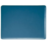 Bullseye Glass 0146-30F 17.5x20 Steel Blue half stock sheet