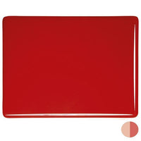 Bullseye Glass 0225-30F 10x17.5 Pimento Red quarter stock sheet