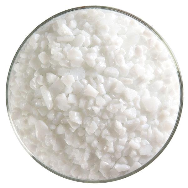 Bullseye Frit 0313 03 Dense White Opal Course 1 LB Jar Fusible Bullseye Frit