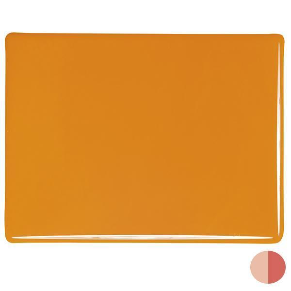 Bullseye Glass 0321-00F 17.5x20 DISC. Pumpkin Orange half stock sheet