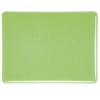 Bullseye Glass 1107-50F 10x17.5 Light Green quarter stock sheet