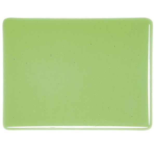 Bullseye Glass 1107-50F 10x17.5 Light Green quarter stock sheet