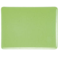 Bullseye Glass 1107-50F 17.5x20 Light Green half stock sheet