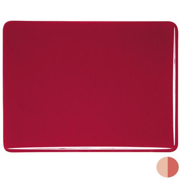 Bullseye Glass 1122-30F 10x17.5 Red quarter stock sheet