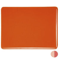 Bullseye Glass 1125-30F 10x17.5 Orange quarter stock sheet