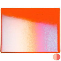 Bullseye Glass 1125-31F 17.5x20 Orange half stock sheet