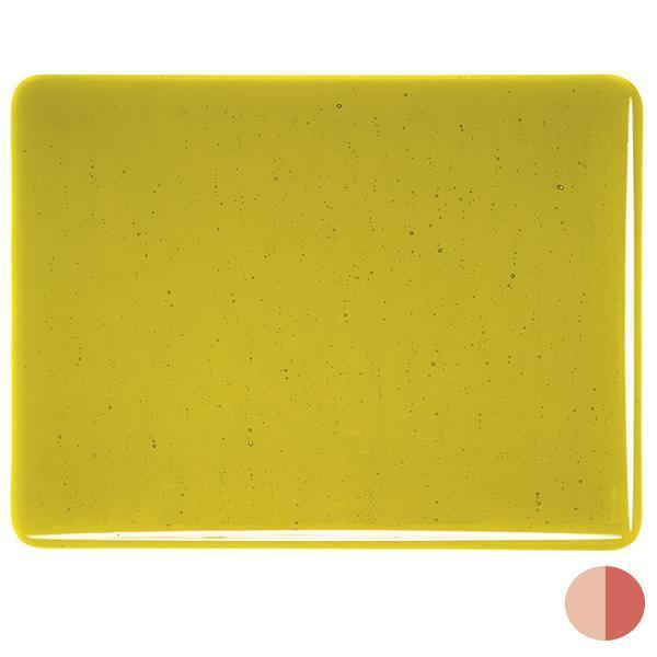 Bullseye Glass 1126-30F 10x17.5 Chartreuse quarter stock sheet