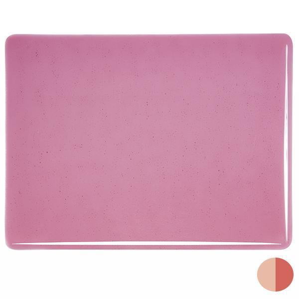 Bullseye Glass 1215-50F 17.5x20 Light Pink Striker Thin half stock sheet