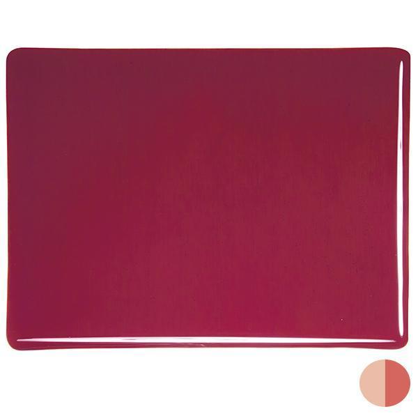 Bullseye Glass 1322-50F 10x17.5 Garnet Red Thin quarter stock sheet