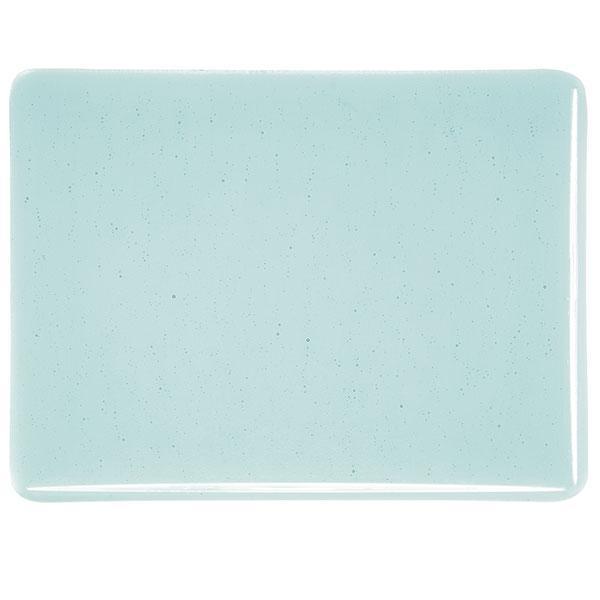 Bullseye Glass 1408-30F 17.5x20 Light Aquamarine Blue half stock sheet