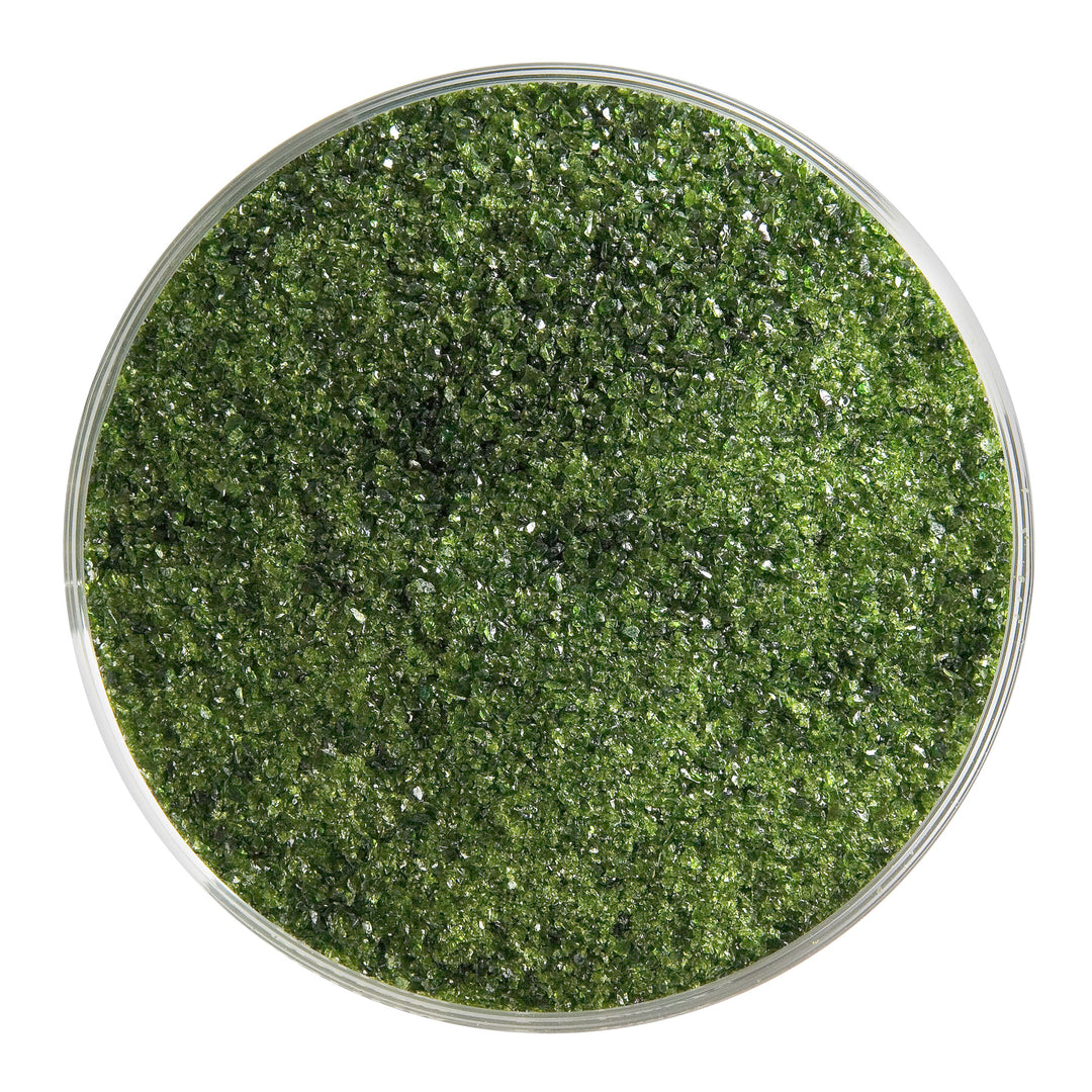 Bullseye Frit 1412-0001 Light Aventurine Green Transparent Frit Fine 1 Lb Jar Fusible