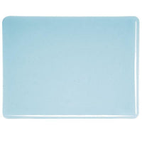 Bullseye Glass 1416-50F 10x17.5 Light Turquoise Blue Thin quarter stock sheet
