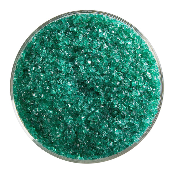 Bullseye Frit 1417 02 Emerald Green Medium 1 Lb Jar Fusible