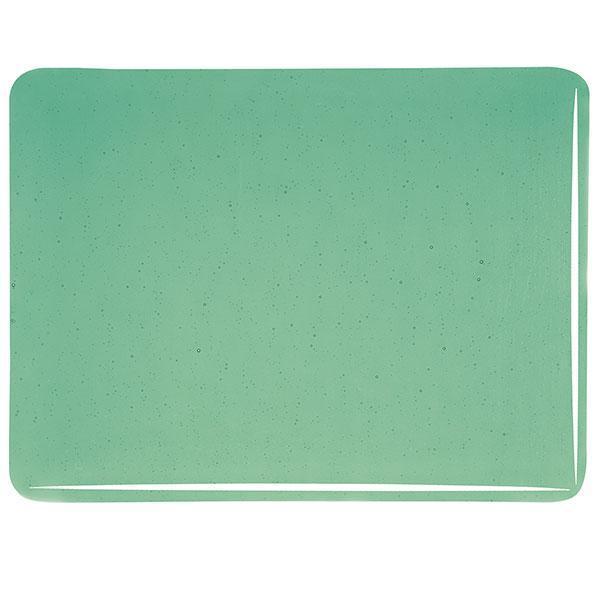 Bullseye Glass 1417-30F 17.5x20 Emerald Green half stock sheet
