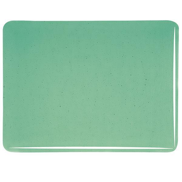Bullseye Glass 1417-30F 10x17.5 Emerald Green quarter stock sheet