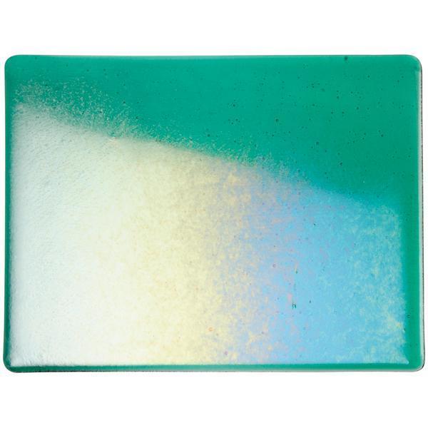 Bullseye Glass 1417-31F 10x17.5 Emerald quarter stock sheet