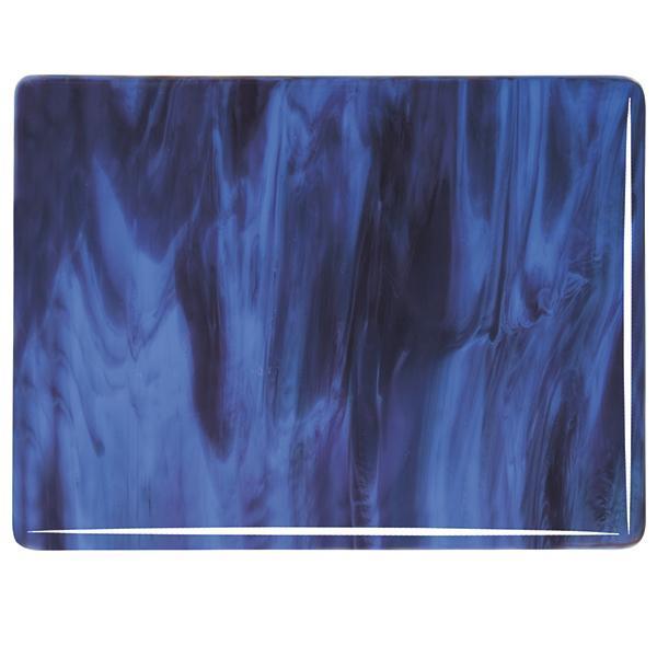 Bullseye Glass 2105-00F 10x17.5 Blue Opal quarter stock sheet
