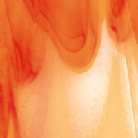 Bullseye Glass 2123-30F 10x17.5 White Opal, Orange Opal quarter stock sheet