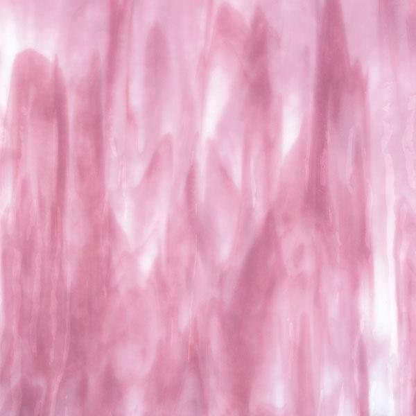 Bullseye Glass 2302-00N 10x17.5 Pink/White Disc. 1/11 quarter stock sheet