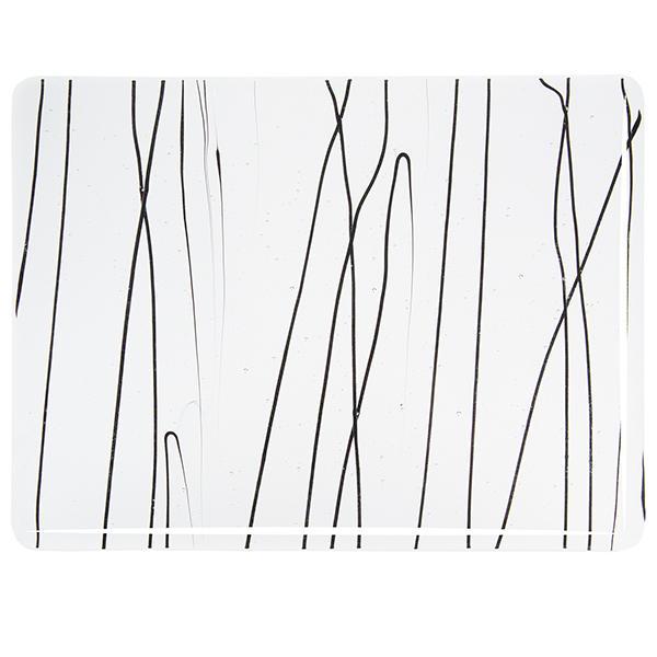 Bullseye Glass 4100-00F Black Streamers on Clear SQFT Listing