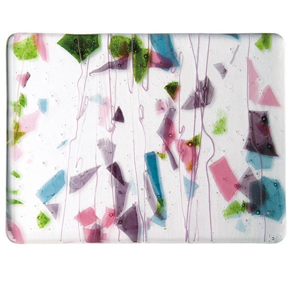 Bullseye Glass 4128-00F 10x17.5 Pink quarter stock sheet