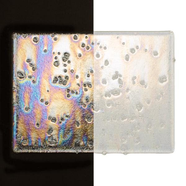 Bullseye Glass 4202-31F Clear w/Clear Frit Irid Rainbow SQFT Listing
