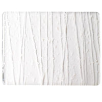 Bullseye Glass 4237-00F 10x17.5 Vanilla & White Frit w/Vanilla & White Streamers quarter stock sheet