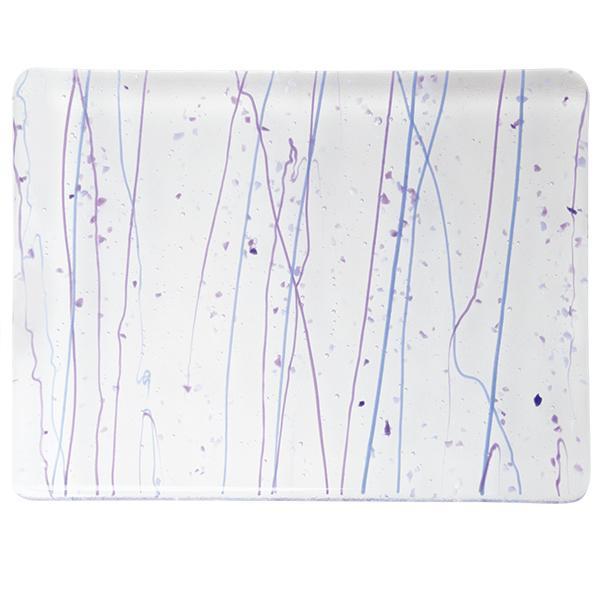 Bullseye Glass 4242-00F Neo and Purple Frit w/Cobalt &amp; Purple Streamers SQFT Listing