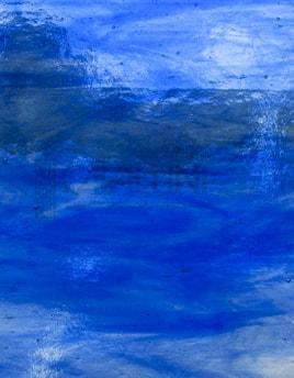 Wissmach Glass 118LL 16x21 Blue/Clear Streaky quarter stock sheet