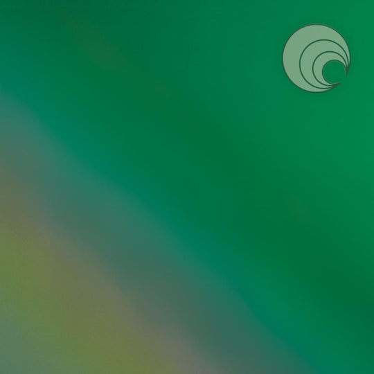 Oceanside Glass 125S-F-IR 24x24 Dark Green Iridescent Solid half stock sheet