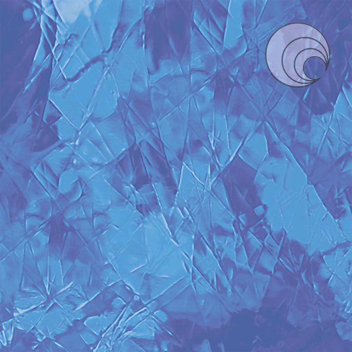 Oceanside Glass 132A-F 12x24 Light Blue Artique Fusible quarter stock sheet