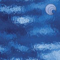 Oceanside Glass 134RR-F 12x12 Medium Blue Rough Rolled eighth stock sheet