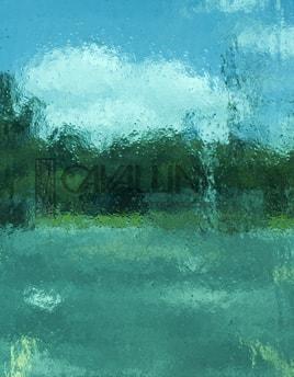 Wissmach Glass 169DR-A 21x32 Medium Blue Green Cathedral half stock sheet