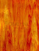 Wissmach Glass 17LL 16x21 Orange Streaky quarter stock sheet